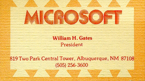 carti de vizita Bill Gates