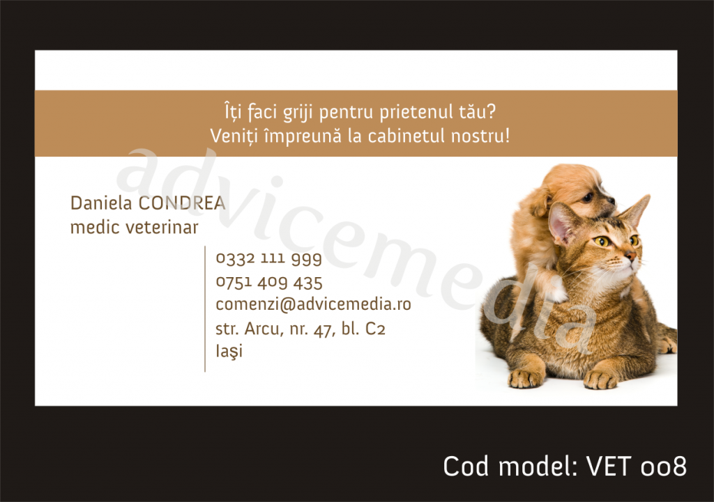 carti de vizita veterinar VET 008
