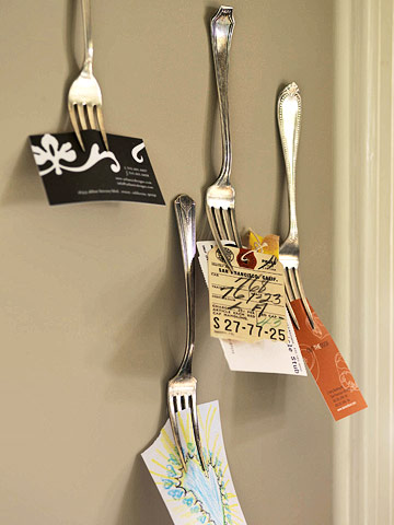 fork business card holders