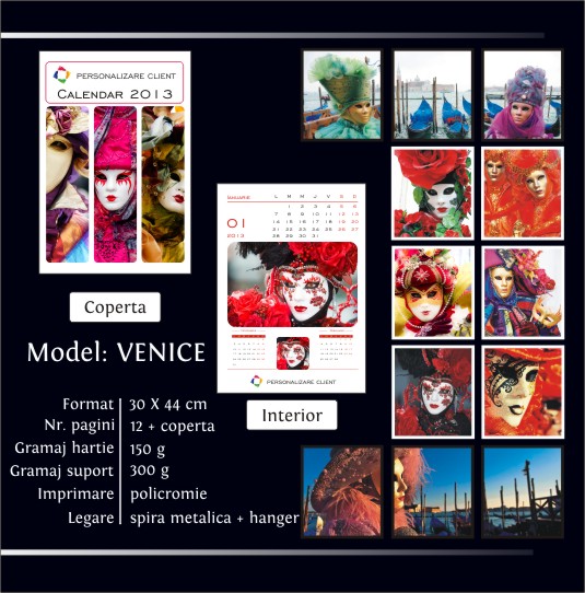 VENICE model blog calendar perete
