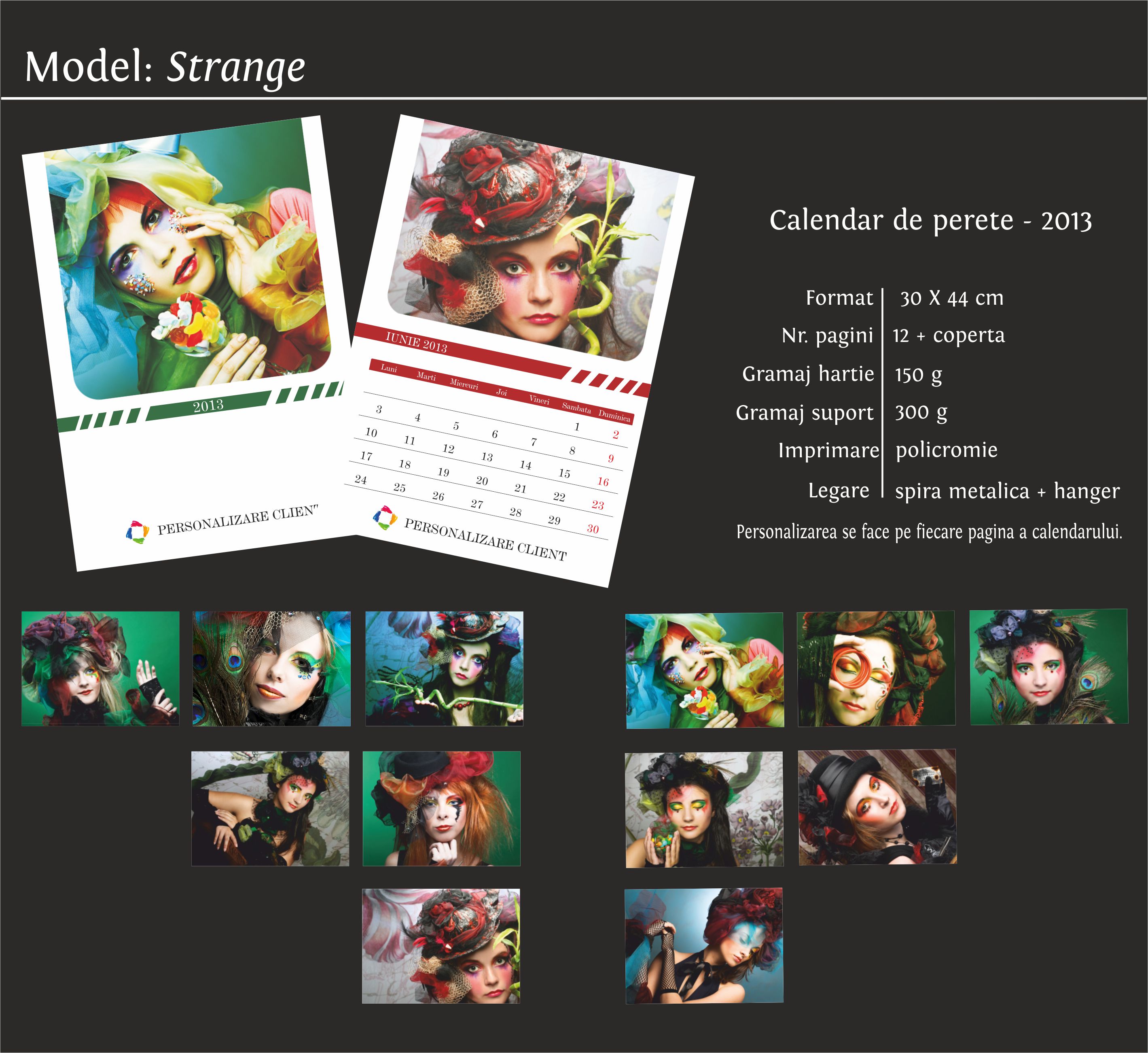 calendare de perete model strange