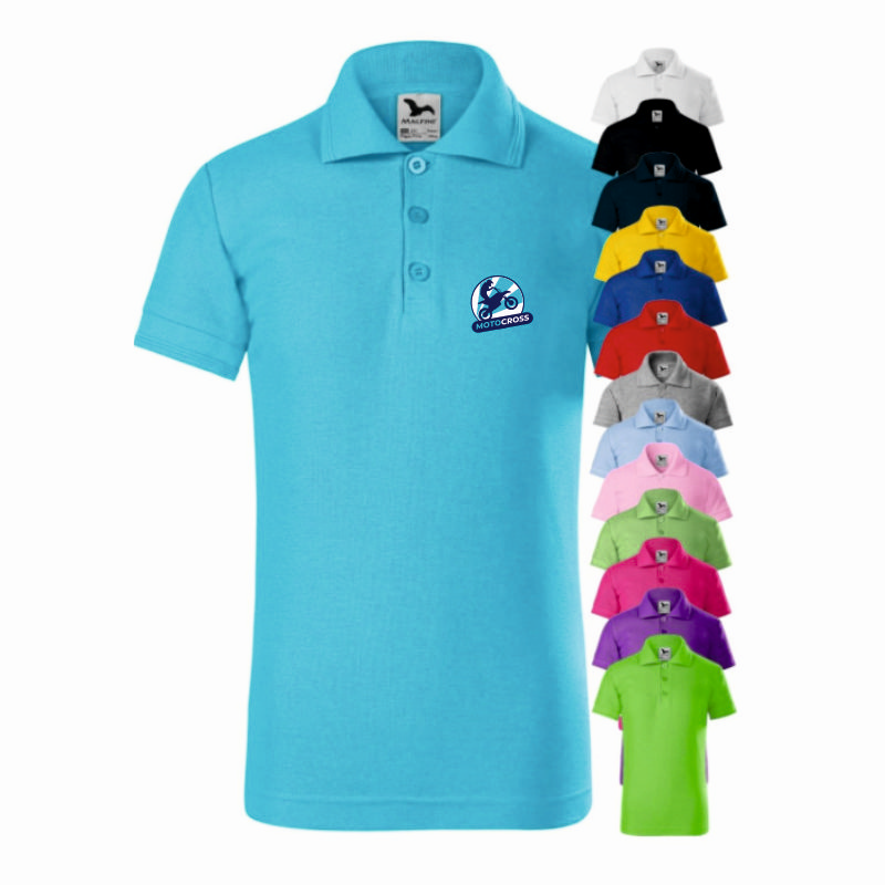 Tricou polo copii 100% Bumbac Ring Spun alb Tricou polo copii 100% Bumbac Ring Spun alb