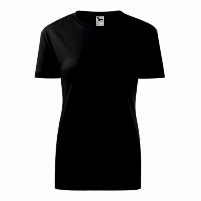 Tricou femei 100% bumbac negru Tricou femei 100% bumbac negru