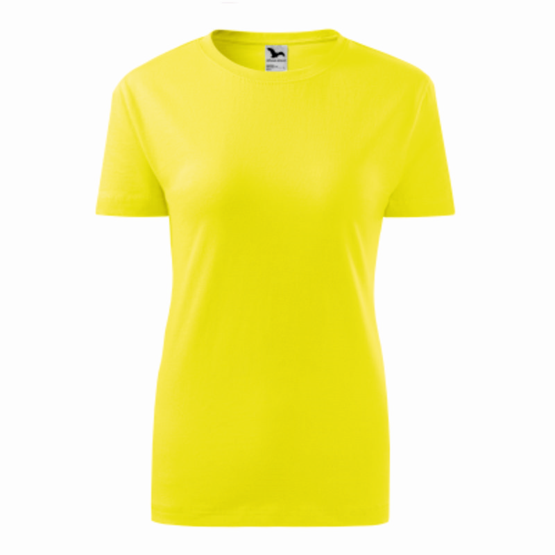 Tricou femei 100% bumbac galben Tricou femei 100% bumbac galben