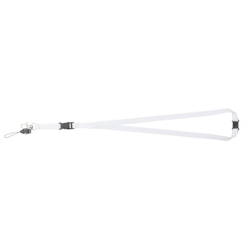 Lanyard poliester Briol alb Lanyard poliester Briol alb