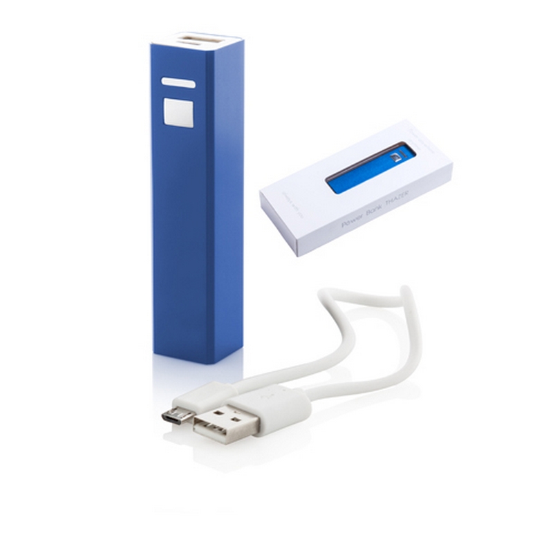 Power Bank aluminiu Thazer albastru Power Bank aluminiu Thazer albastru