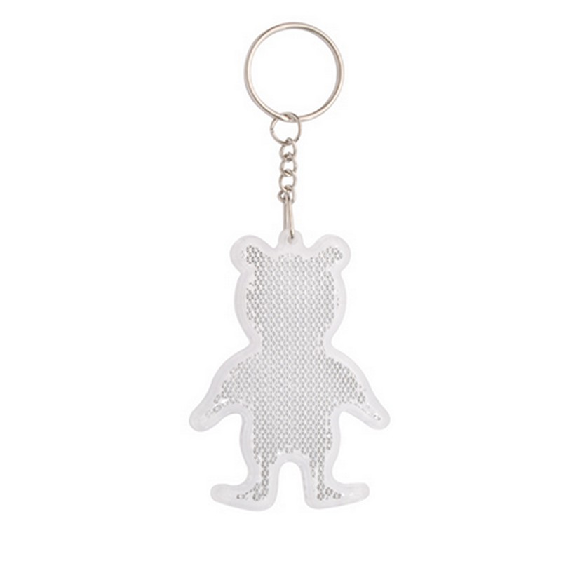 Breloc reflectorizant Safebear alb Breloc reflectorizant Safebear alb