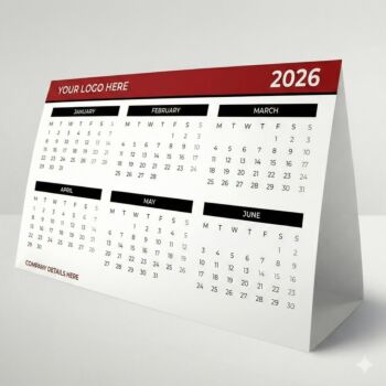 Calendar tip prisma 2026 Personalizat color - grafica client