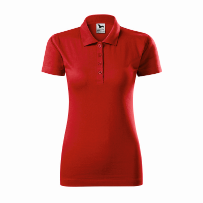 Tricou polo femei 100% bumbac rosu Tricou polo femei 100% bumbac rosu