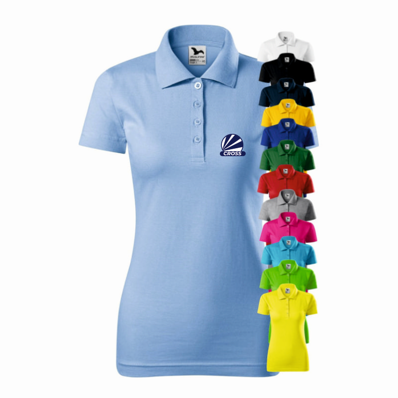Tricou polo femei 100% bumbac portocaliu Tricou polo femei 100% bumbac portocaliu