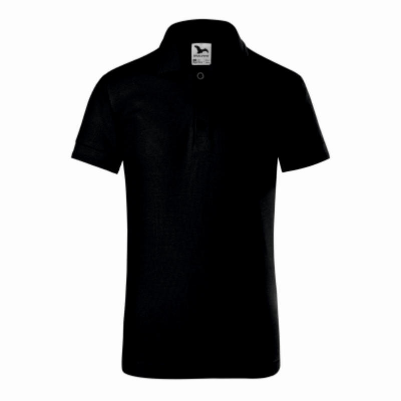 Tricou polo copii 100% Bumbac Ring Spun negru Tricou polo copii 100% Bumbac Ring Spun negru