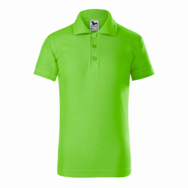 Tricou polo copii 100% Bumbac Ring Spun verde Tricou polo copii 100% Bumbac Ring Spun verde