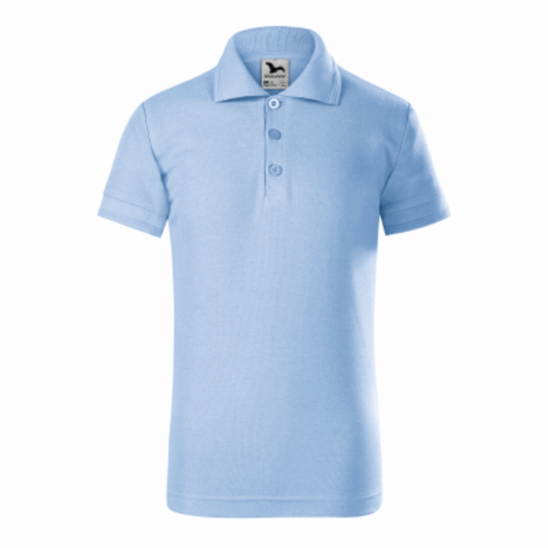 Tricou polo copii 100% Bumbac Ring Spun albastru deschis Tricou polo copii 100% Bumbac Ring Spun albastru deschis